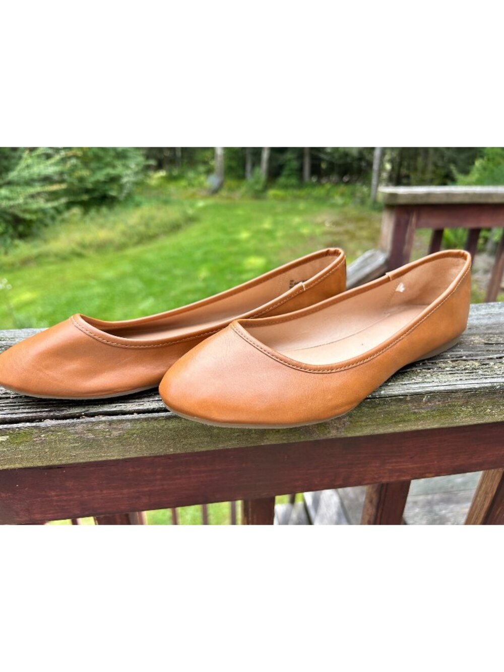 Universal Thread Cognac Faux Leather Ballet Flats Size 9M